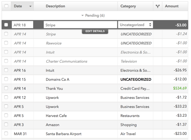 Mint transactions